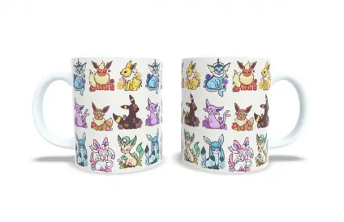 Caneca Eevee Evolutions Pixel Art