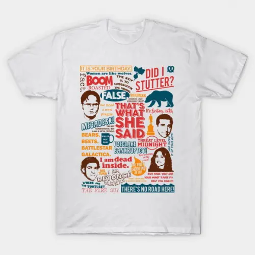 Camiseta The Office Quotes Colors Vida de Escritório