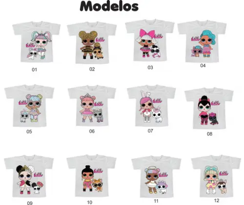 Camiseta L.ol. Surprise com Pets - Personalizada