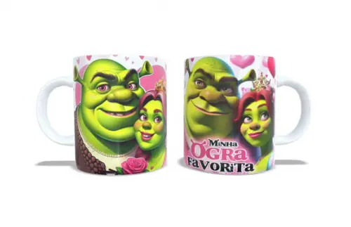 Caneca Meu Ogro Ogra Favorito Shrek Fiona