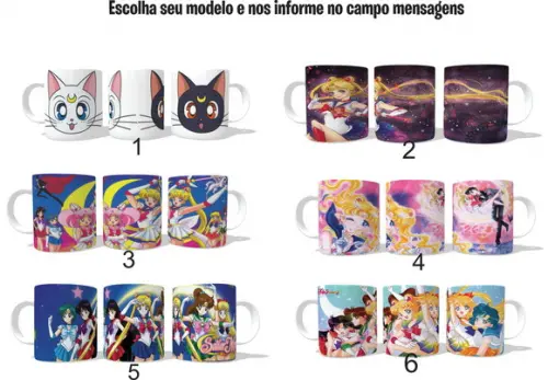 Caneca Sailor Moon Escolha seu modelo