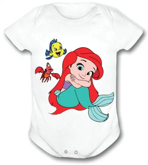 Body Para Bebê - Baby Ariel Pequena Sereia