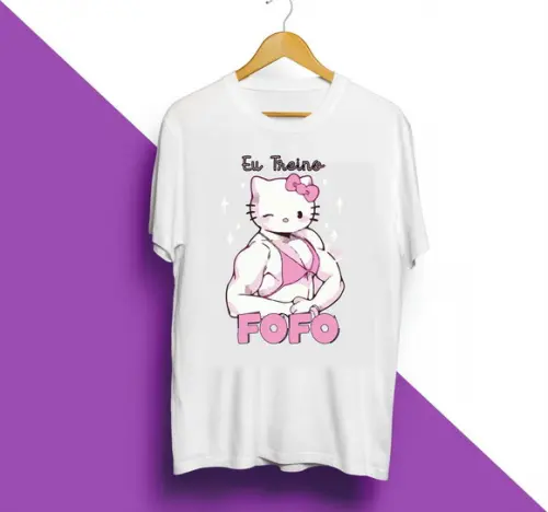 Camiseta Eu Treino Fofo Hk