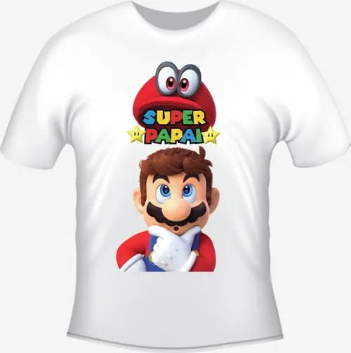Camiseta Super Papai Mario