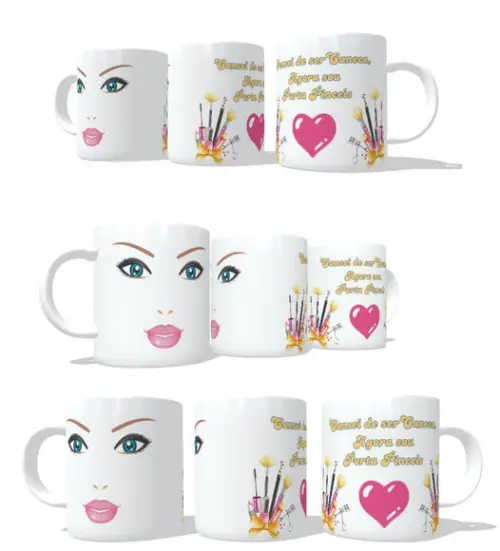 Caneca Porta Pincéis - Maquiagem - Cansei De Ser Caneca