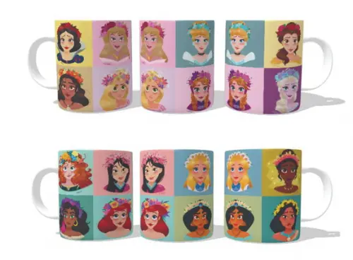 Caneca Princesas Disney - Kit com 02 Canecas