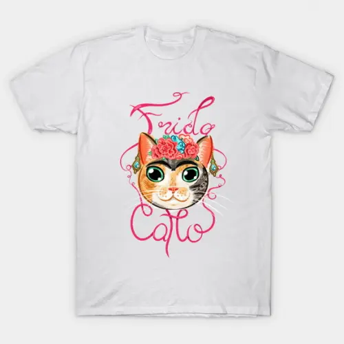 Camiseta Frida Catlo Mãe De Gato