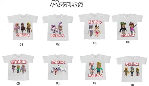 Camiseta R.O.B.L.O.X Game Meninas adulto e infantil