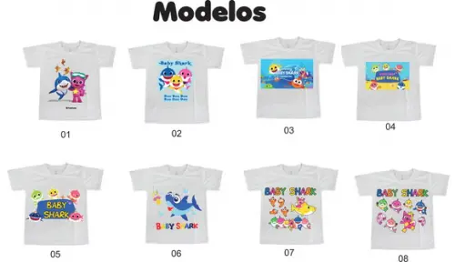 Camiseta Infantil ou Adulto BABY S.H.A.R.K- Diversos modelos