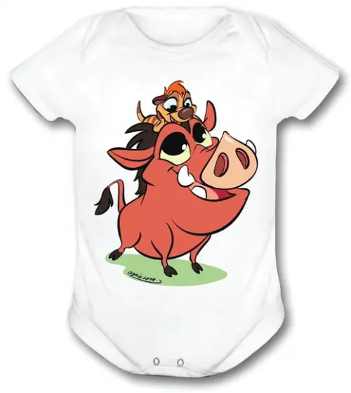 Body Para Bebê Timão E Pumba
