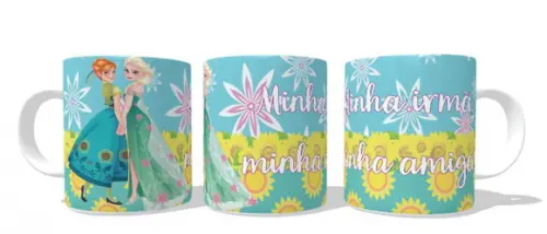 Caneca Frozen Elsa Anna Minha Irmã, Minha Amiga