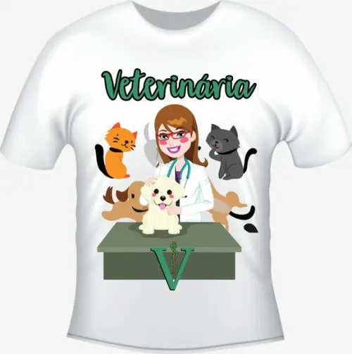 Camiseta Profissão Curso Veterinária