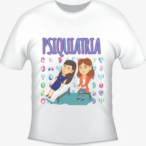 Camiseta Profissão Psiquiatra - Psiquiatria