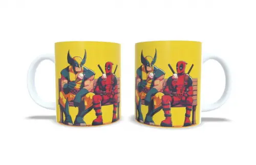 Caneca Deadpool e Wolverine