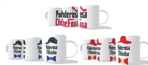 Kit Com 03 Canecas Poderosa Chefona + Filho +filha - Mãe