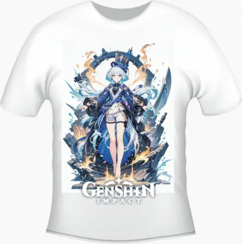 Camiseta Furina Focalors Arconte Hydro Genshin Impact