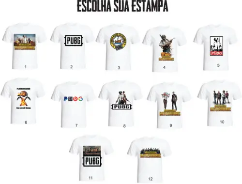 Camiseta Pubg Diversos Modelos - Adulto Infantil