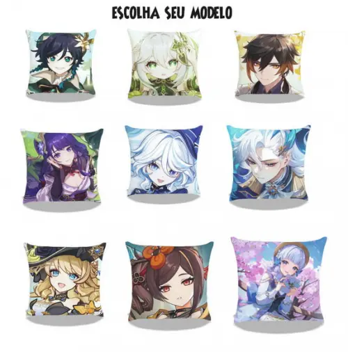 Almofada 30 x 30 Genshin Impact Escolha Seu Modelo