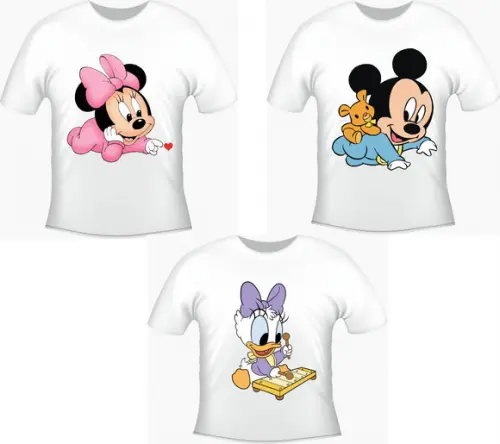 Camiseta Baby Disney Kit /03 Camisetas - Personalizada