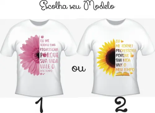 Camiseta Profissão Me Tornei Professora - Escolha Seu Modelo