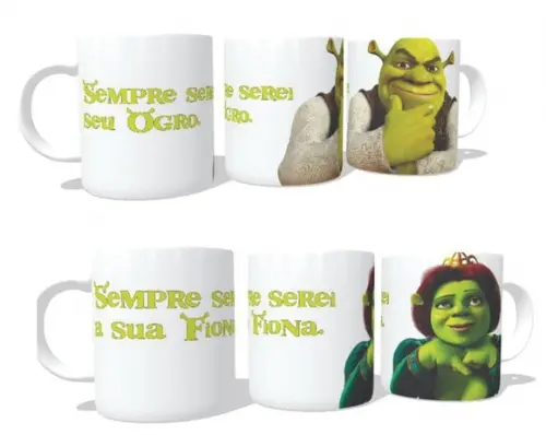 Caneca Shrek e Fiona Kit com 02