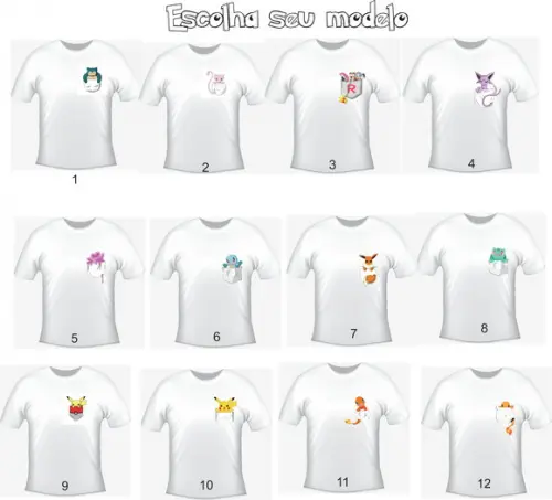 Camiseta P.o.k.e.m.o.n Pocket - Escolha Seu Modelo