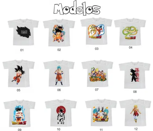 Camiseta Infantil Adulto Dragon Ball Z