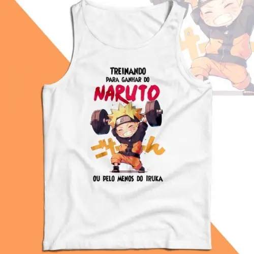 Camiseta Regata Treinando para Ganhar do Naruto