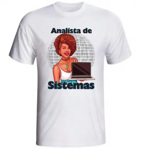 Camiseta Profissão Analista De Sistemas Afro