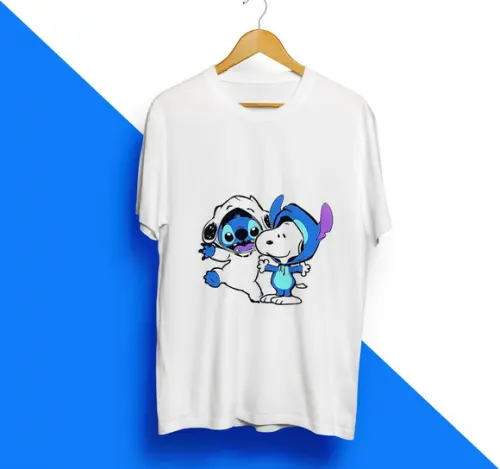 Camiseta Stitch e S.n.o.o.p.y
