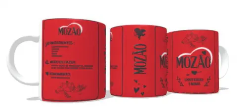 Caneca Mozão Cor Vermelha - Namorados - Dia dos namorados