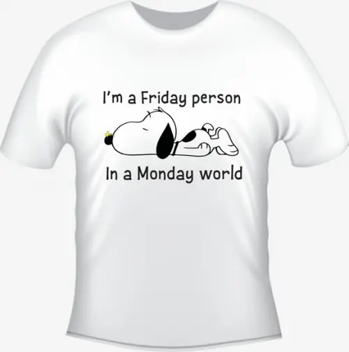Camiseta Snoopy I'm A Friday Person
