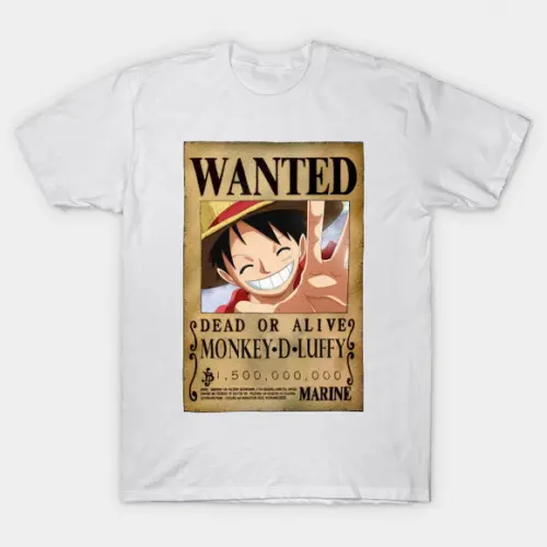 Camiseta Luffy Monkey.d.luffy Wanted One Piece