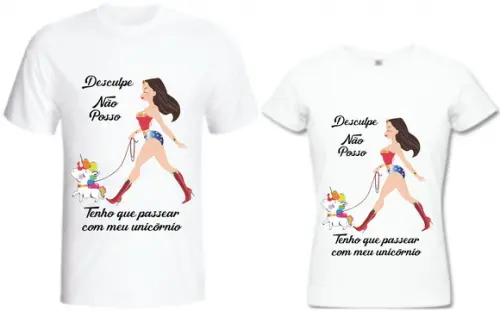 Camiseta Personalizada Mulher Maravilha Tenho que Passear