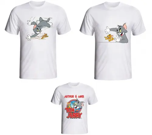 Camiseta Tom And Jerry Kit 3 Camisetas