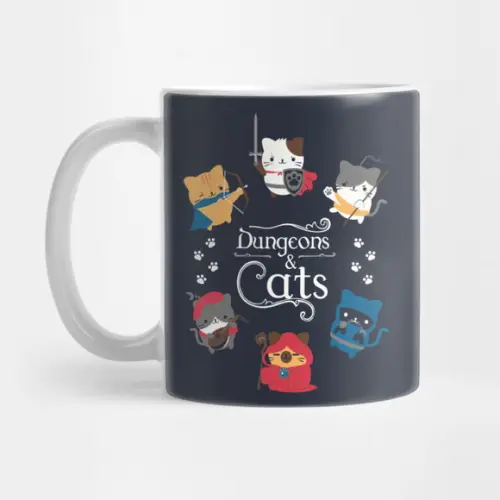 Caneca Dungeons & Cats - Catlovers
