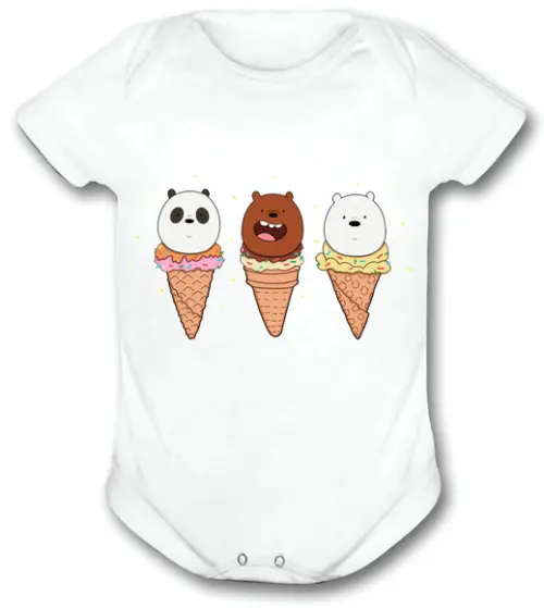 Body Para Bebê - Urso Sem Curso We Bare Bears