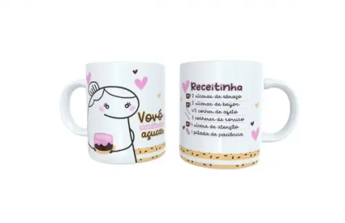 Caneca Vovó é Mamãe com Açúcar Flork Bento