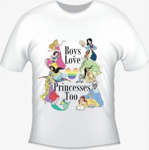 Camiseta Boys Gostam De Princesas Também