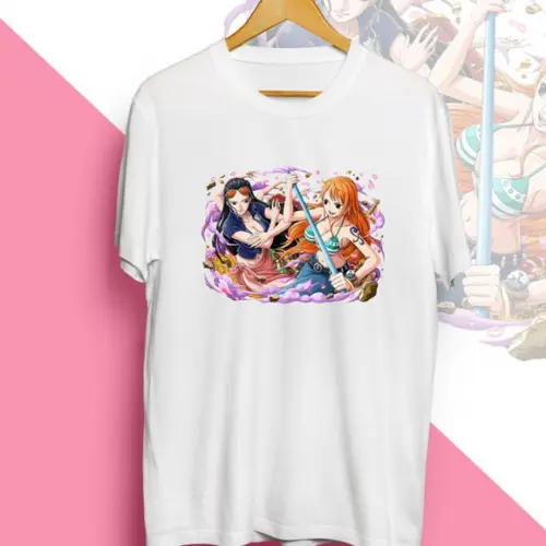 Camiseta Nico Robin e Nami One Piece