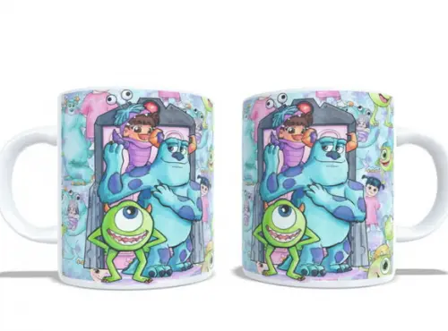 Caneca Monstros Sa Watercolor