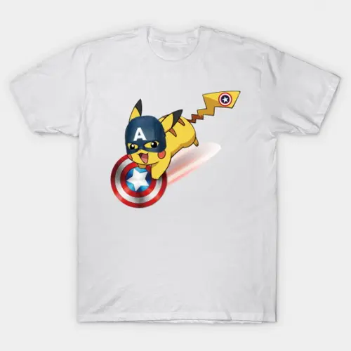 Camiseta P.i.k.a.c.h.u Capitão América