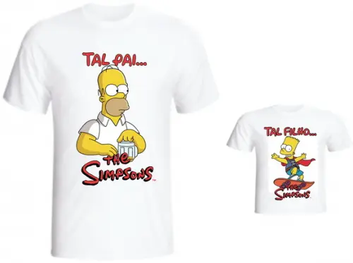 Camiseta Tal Pai Tal Filho - Homer E Bart Kit C/02 Camisetas