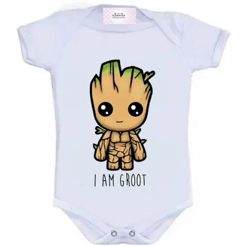 Body para Bebê Baby Groot
