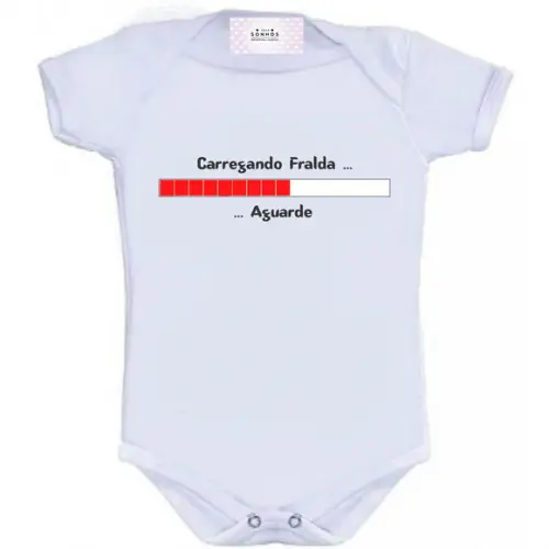 Body para Bebê Carregando Fralda