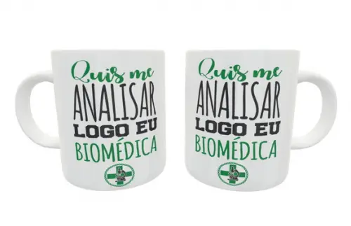 Caneca Profissão Biomédica ou Biomédico - Personalizável