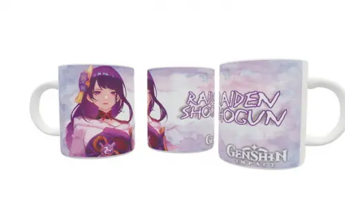 Caneca Genshin Impact Raiden Shogun Arconte Inazuma