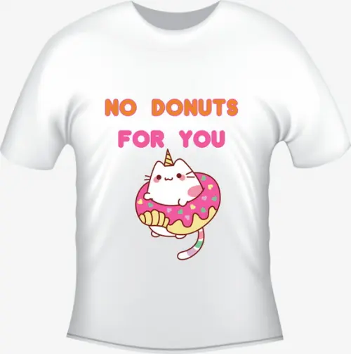 Camiseta No Donuts For You Catcorn