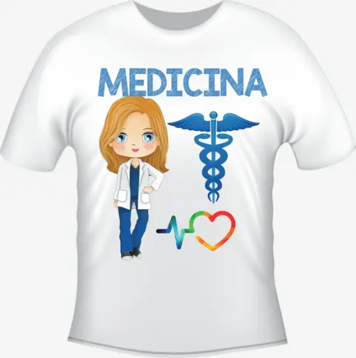 Camiseta Profissão Curso Medicina - Médica