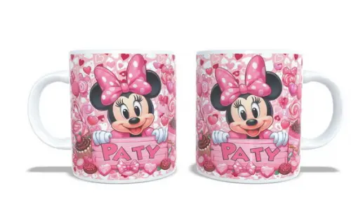 Caneca Minnie Personalize com Seu Nome